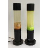 A pair of Mathmos lava lamps