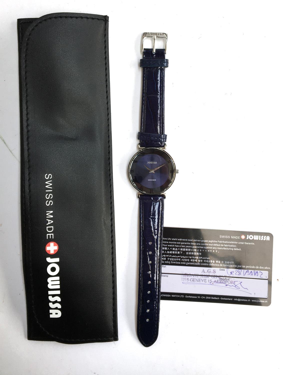 A Jowissa Swiss watch, with guarantee, with leather strap