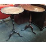 A Regency oval occasional table, on ring turned column and triform cabriole base, 66cmW; together