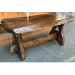 A 'rustic' coffee table, 90cmW