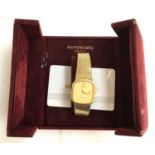 Raymond Weil 18ct plated gold gentlemen's watch in box