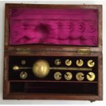 A 19th century Sikes' Hydrometer, retailed by Loftus, 321 Oxford Street, in mahogany case,