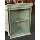 A paint effect corner shelf, 56cmW