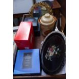 A mixed box of Stewart, Royal Briarly and Dartington Crystal, boxed; together with other items which