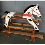 A painted rocking horse