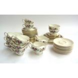 A Wedgwood 'Hathaway Rose' part tea service, approx. 44 pieces, to include teacups, saucers, milk