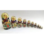 A Russian Matryoshka doll, made of Limewood in Sergiev Posad, together with original COA