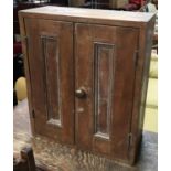 A small pine wall cupboard, 49cmW