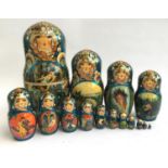 A Russian Matryoshka doll, made of Limewood in Sergiev Posad, 15 in total, together with original