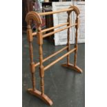 A pine towel rail, 63cmW