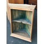 A pine corner shelf, 56cmW