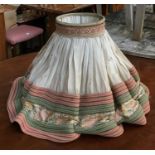 A large French fabric lampshade