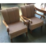 A pair of Parker Knoll open armchairs