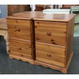 A pair of bedside cabinets each with two drawers, 50cmW