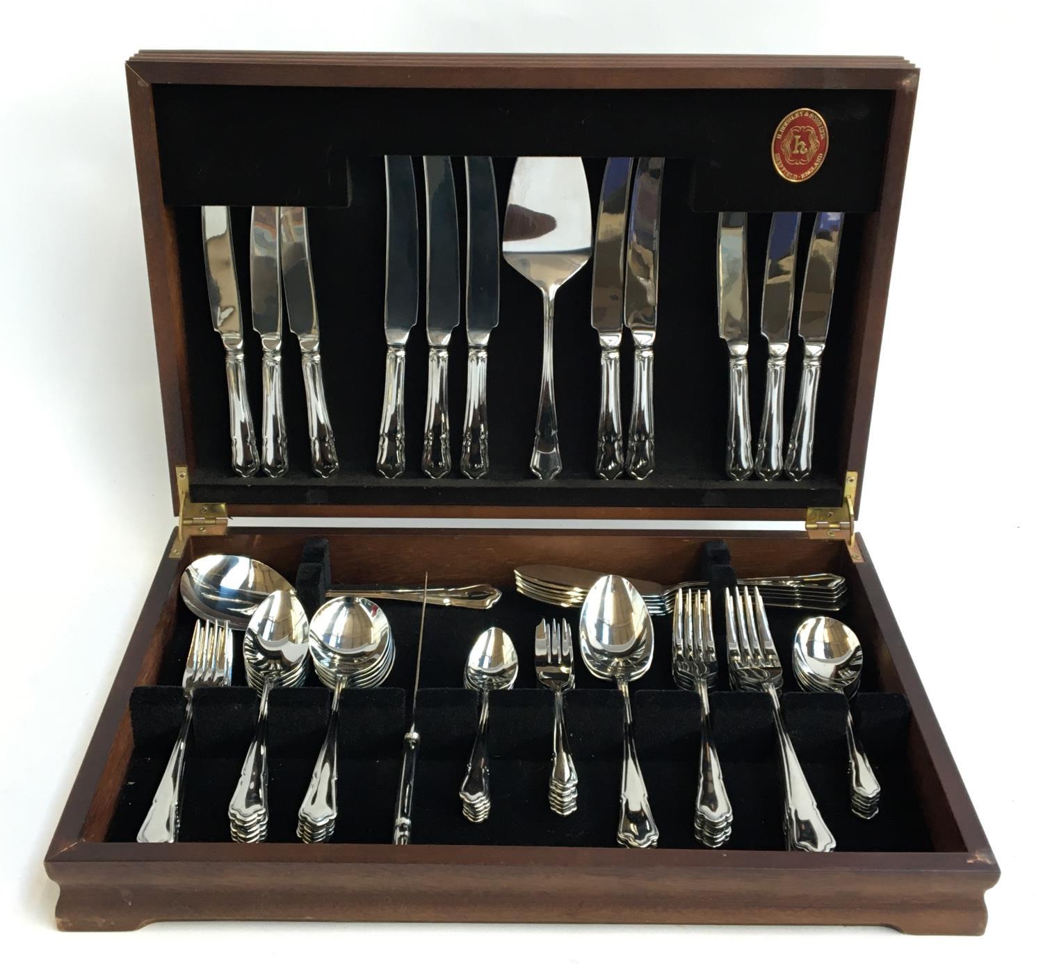 A canteen of Sheffield stainless stee; flatware by H Houseley & Sons