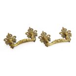 A pair of gilt metal hinged handles inscribed Depose L. Pinet, no.108