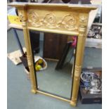 A Regency pier mirror, 97x65cm; together with another, 50x77cm