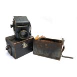A Thornton Pickard junior special box camera, with Aldis Anastigmat F5 6 inch lens in carry case;