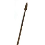 An African throwing spear, 140cm long