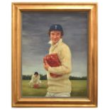 Cricketing interest: Theodore Ramos (1928-), Portrait of Alan Eric Philip Knott, signed lower right,
