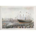Maritime interest posters, 'Launch of the Great Britain Steamship at Bristol 19th July 1843' from