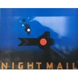 A poster of the 1936 British documentary film 'Night Mail', reproduced from an original poster