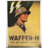 Three prints of WWII posters, to include 'Don't Touch' explosive warning poster, 88x57cm;'His
