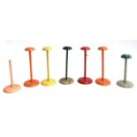 A bag of vintage wooden hat stands (6)