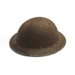 A WWII metal British Brodie helmet