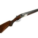 A Zabala Hernandoz Ebor 12 bore side by side ejector shotgun, double trigger, length of stock 15",