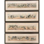 John Dean Hall, engraved by Charles Laurie, 'A Trip to Brighton' plates 1-4, each 62x17cm