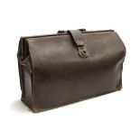 A leather doctor's bag, fitted interior, 52cm wide