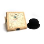 A Locke & Co. Hatters, London, bowler hat, in Herbert Johnson hat box, approx. size 7