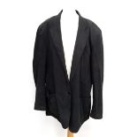 A Harvey & Hudson navy cotton single breasted jacket, with interior pockets, approx. 42" chest;