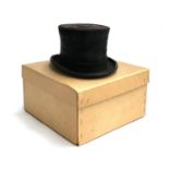 A Locke & Co. silk top hat, approx. size 6 1/2, in hat box