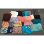 A large collection of vintage fabrics
