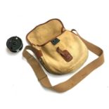 A House of Hardy canvas and leather fly fishing bag; together with a Leeda magnum 200 D fly reel,