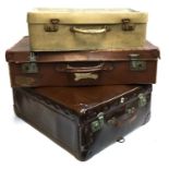 A vintage Rev. Robe suitcase, 59x49x23cm; together with two others (3)