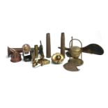 Maritime interest: the contents of a naval ship to include brass whistle from the compass house,