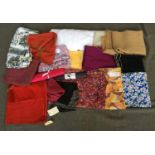 A quantity fabrics, some vintage