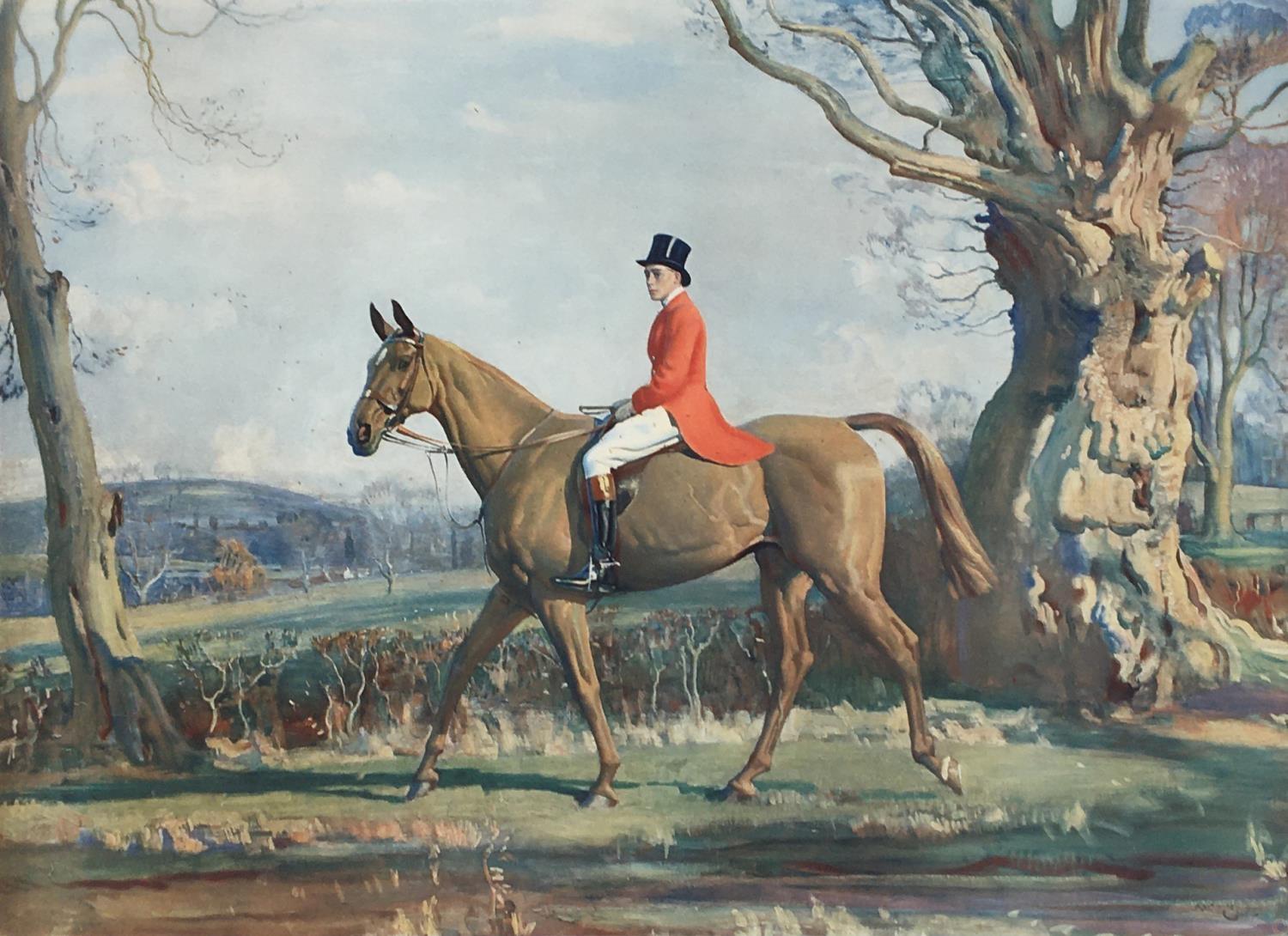 After Alfred Munnings (1878-1959), HRH The Prince of Wales on 'Forrest Witch', presented to HRH by