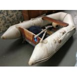 A Wetline 230 inflatable tender, approx. 130x220cm, with paddles, iron mooring stake, waterproof