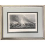 19th century engraving after G. Jones RA, The Battle of Waterloo, 33x51cm