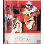 An NFL 1983 St. Louis Cardinals football poster, approx. 55x48cm