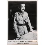 A poster depicting Carl Gustaf Emil Mannerheim (1867-1951), Finnish military leader and statesman,