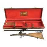 A Comptoir Americain, Bordeaux 12-bore pin fire shotgun, length of barrel 29", in an unassociated