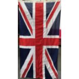 A union jack flag, 185x90cm; together with an England flag, 175x85cm