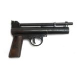 A Webley & Scott Birmingham & London .177 barrel cocking air pistol, pre-war MkI, with safety catch,