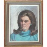 E. Forbes, portrait of 'Miss Jena Boyle', oil on board, dated '69, 43x33.5cm