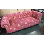 A buttonback Chesterfield sofa, approx. 195cmW